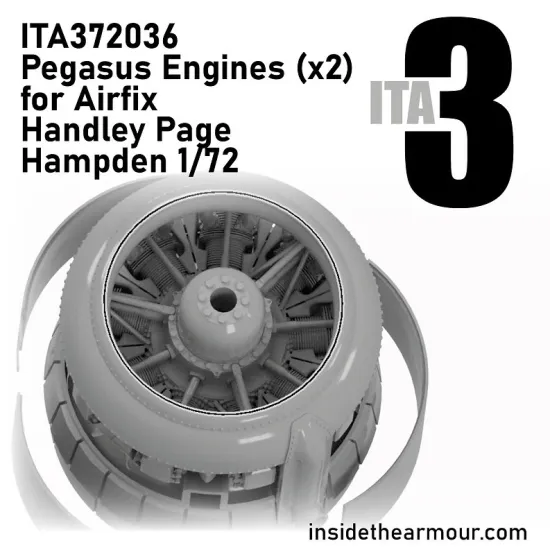 Inside The Armor Ita372036 1/72 Weighted Wheels For Airfix Handley Page Hampden