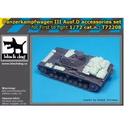 Black Dog T72208 1/72 Conversion Set For Panzerkampfwagen Iii Ausf D For First To Fight