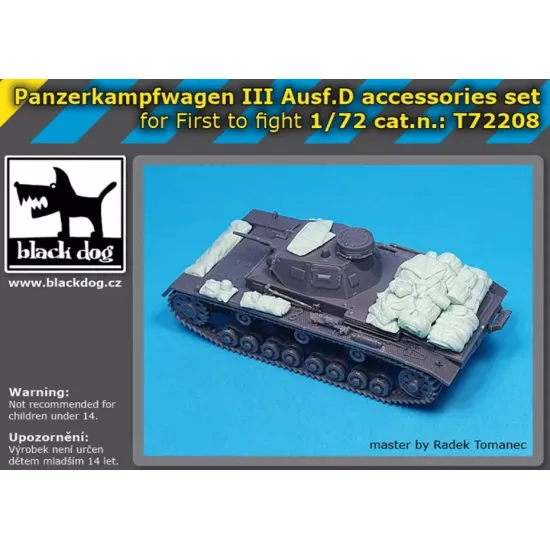 Black Dog T72208 1/72 Conversion Set For Panzerkampfwagen Iii Ausf D For First To Fight