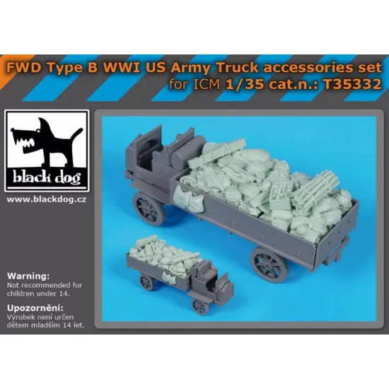 Black Dog T35332 1/35 Conversion Set For Fwd Type B Wwi Us Army Truck For Icm