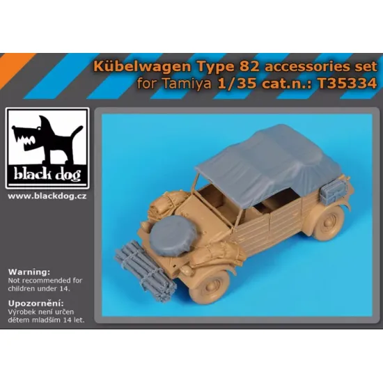 Black Dog T35334 1/35 Conversion Set For Kubelwagen Type 82 For Tamiya