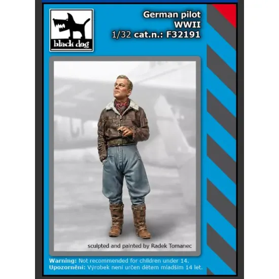 Black Dog F32191 1/32 German Pilot Wwii Figures Model Kit