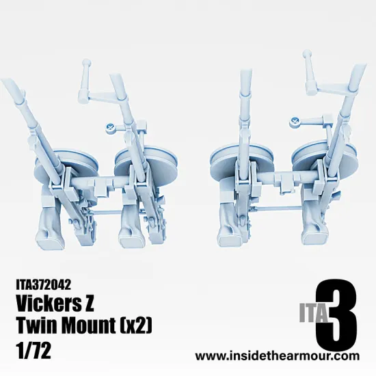 Inside The Armor Ita372042 1/72 2 Twin Mount Vickers K With Ring And Reflex Sights
