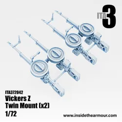 Inside The Armor Ita372042 1/72 2 Twin Mount Vickers K With Ring And Reflex Sights