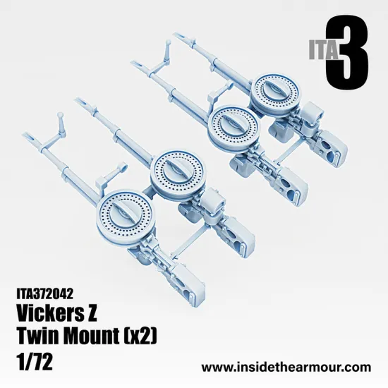 Inside The Armor Ita372042 1/72 2 Twin Mount Vickers K With Ring And Reflex Sights