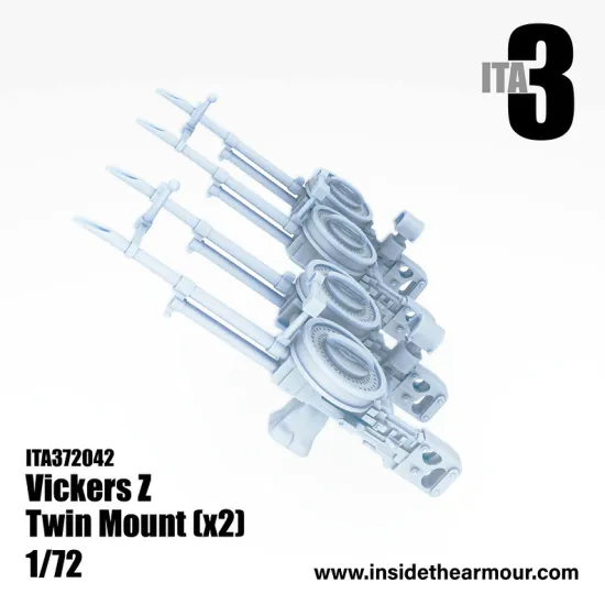 Inside The Armor Ita372042 1/72 2 Twin Mount Vickers K With Ring And Reflex Sights