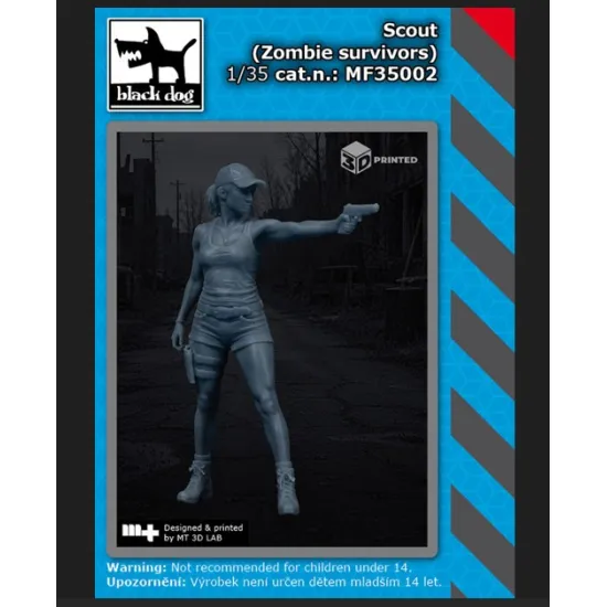 Black Dog Mf35002 1/35 Scout Zombie Survivors Figures Model Kit