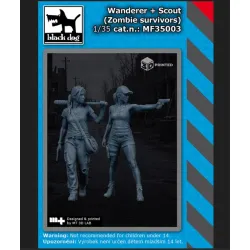Black Dog Mf35003 1/35 Wanderer Scout Zombie Survivors Figures Model Kit