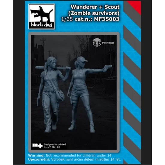 Black Dog Mf35003 1/35 Wanderer Scout Zombie Survivors Figures Model Kit