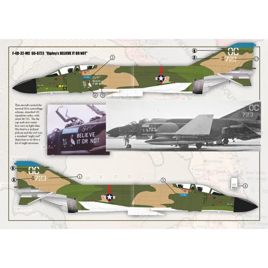 Inside The Armor D4801 1/48 Decal For 13th Tfs Mcdonnell F-4d Phantoms Over Vietnam