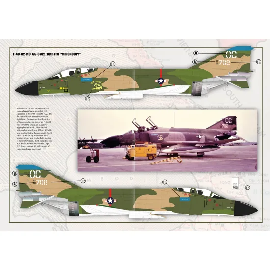 Inside The Armor D4801 1/48 Decal For 13th Tfs Mcdonnell F-4d Phantoms Over Vietnam