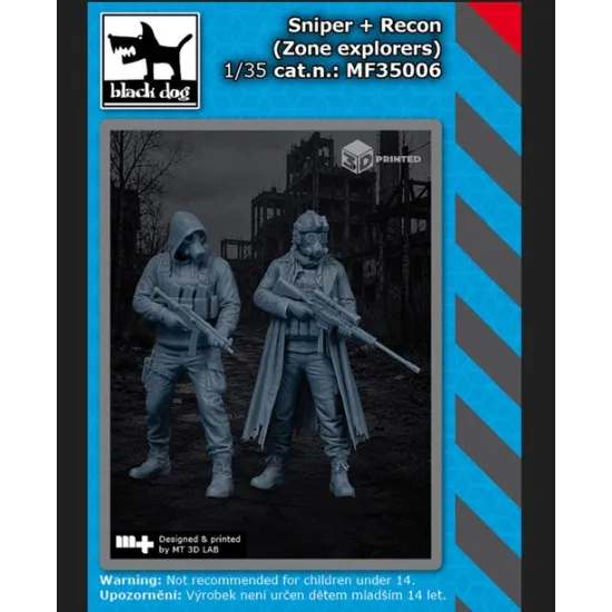 Black Dog Mf35006 1/35 Sniper Recon Zone Explorers Figures Model Kit