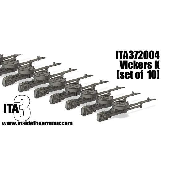 Inside The Armor Ita372004 1/72 Vickers K Mg 10pcs