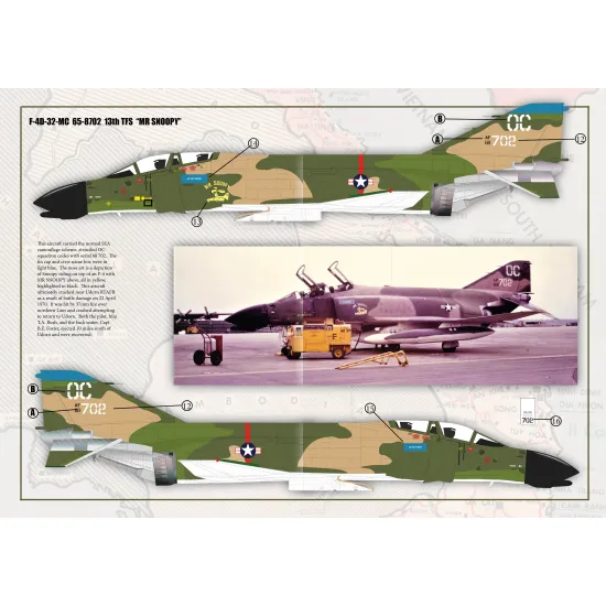 Inside The Armor D7201 1/72 Decal For 13th Tfs Mcdonnell F-4d Phantoms Over Vietnam