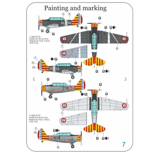 Lf Models Pe7293 1/72 Naa 57p-2 French Hope 4x France Plastic Kit