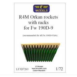 Lf Models 3d7263 1/72 R4m Orkan Rockets With Racks For Fw 190d-9 For All Fw 190d-9 Kits
