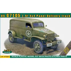 Ace 72601 1/72 Us G7105 G506 Panel Delivery Truck Plastic Model Kit