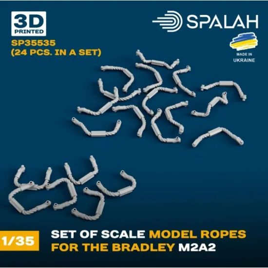 Spalah 35535 1/35 Set Of Scale Models Ropes For The Bradley M2a2 24 Pcs