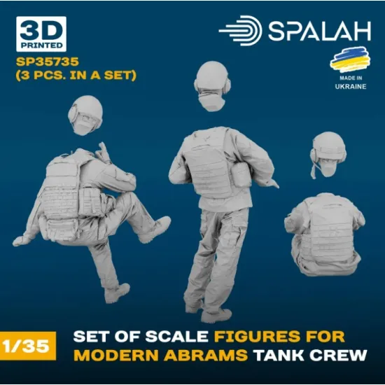 Spalah 35735 1/35 Set of figures Мodern Abrams tank crew 3 pcs