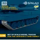 Spalah 35835 1/35 Set Of Scale Model Worcable Track Links For The Leopard 2 Tank Family 170 Pcs 20 Cross-shaped