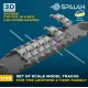 Spalah 35835 1/35 Set Of Scale Model Worcable Track Links For The Leopard 2 Tank Family 170 Pcs 20 Cross-shaped