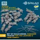 Spalah 36035 1/35 Set Of Scale Model Damaged Track Links For The Leopard 2 Tank Family 170 Pcs 20 Cross-shaped
