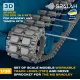 Spalah 36135 1/35 Set Of Scale Models Workable Track Links T161 With M2 Bradley Drive Sprocket For Academy And Tamiya Kits 170 Pcs