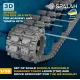 Spalah 36235 1/35 Scale Model Set Damaged Workable Track Links T161 With M2 Bradley Drive Sprocket For Academy And Tamiya Kits 170 Pcs