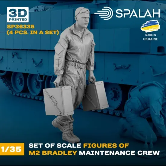 Spalah 36335 1/35 Set Of Figures M2 Bradley Maintenance Crew 4 Pcs
