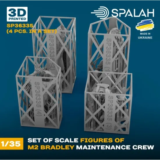 Spalah 36335 1/35 Set Of Figures M2 Bradley Maintenance Crew 4 Pcs