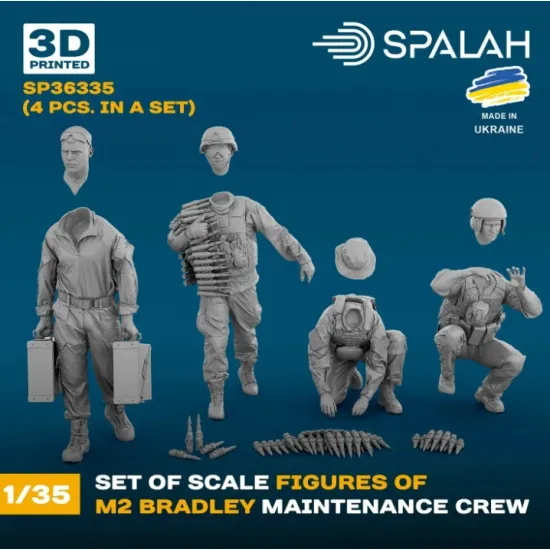 Spalah 36335 1/35 Set Of Figures M2 Bradley Maintenance Crew 4 Pcs