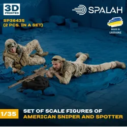 Spalah 36435 1/35 Set Of Figures American Sniper With Spotter 2 Pcs