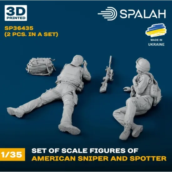 Spalah 36435 1/35 Set Of Figures American Sniper With Spotter 2 Pcs