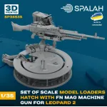 Spalah 36535 1/35 Set Of Scale Model Loader Hatch With Machine Gun Fn Mag For Leopard 2
