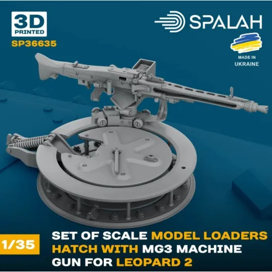 Spalah 36635 1/35 Set Of Scale Model Loader Hatch With Mg3 Machine Gun For Leopard 2