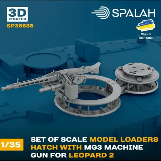 Spalah 36635 1/35 Set Of Scale Model Loader Hatch With Mg3 Machine Gun For Leopard 2