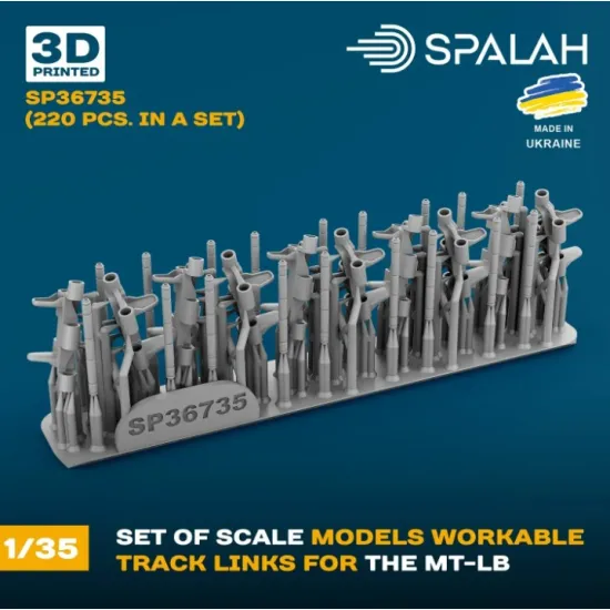 Spalah 36735 1/35 Set Of Scale Models Workable Track Links For Mt-lb 220 Pcs