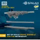 Spalah 36835 1/35 Set Of Scale Model Barrels For M2 Bradley 3 Pcs