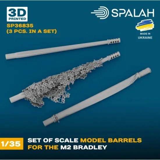 Spalah 36835 1/35 Set Of Scale Model Barrels For M2 Bradley 3 Pcs