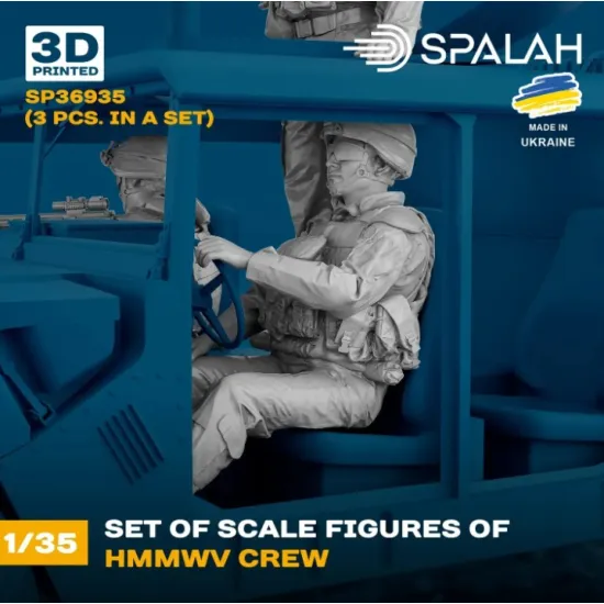 Spalah 36935 1/35 Set Of Figures Hmmwv Crew 3 Pcs
