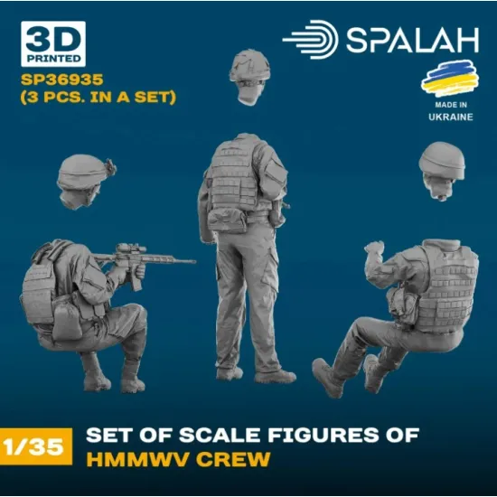 Spalah 36935 1/35 Set Of Figures Hmmwv Crew 3 Pcs