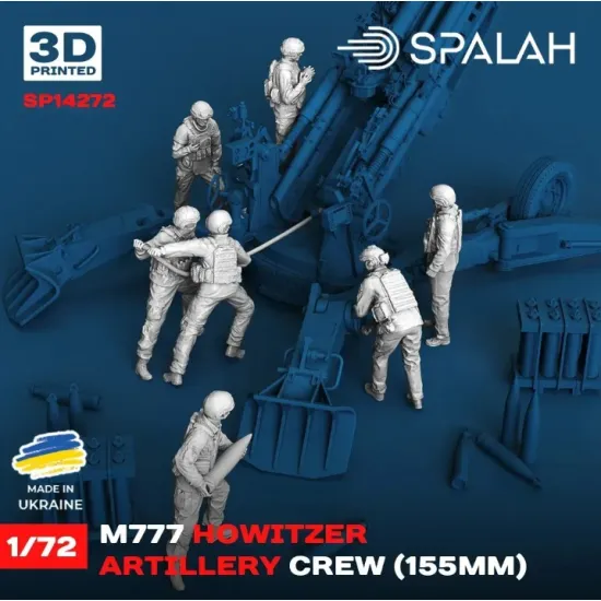 Spalah 14272 1/72 Set Of Figures M777 Howitzer Artillery Crew