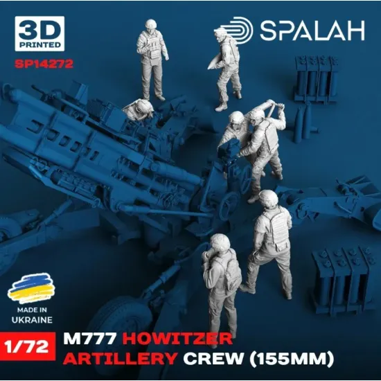 Spalah 14272 1/72 Set Of Figures M777 Howitzer Artillery Crew
