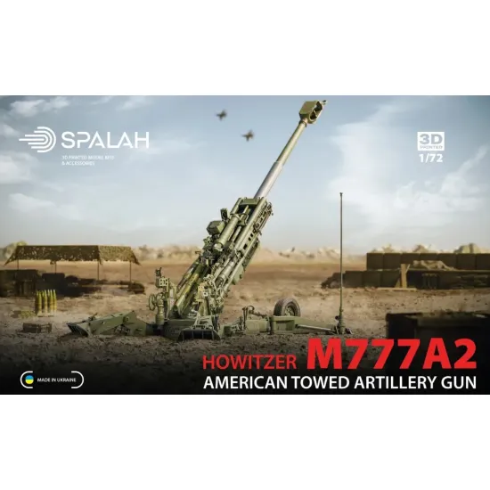 Spalah 27572 1/72 Scale Model American Artillery Gun M777a2