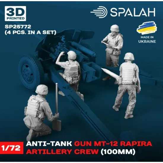 Spalah 25772 1/72 Set Of Figures Anti-tank Gun Mt-12 Rapira Artillery Crew