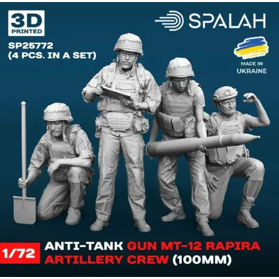 Spalah 25772 1/72 Set Of Figures Anti-tank Gun Mt-12 Rapira Artillery Crew