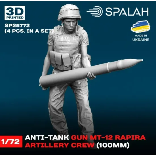 Spalah 25772 1/72 Set Of Figures Anti-tank Gun Mt-12 Rapira Artillery Crew