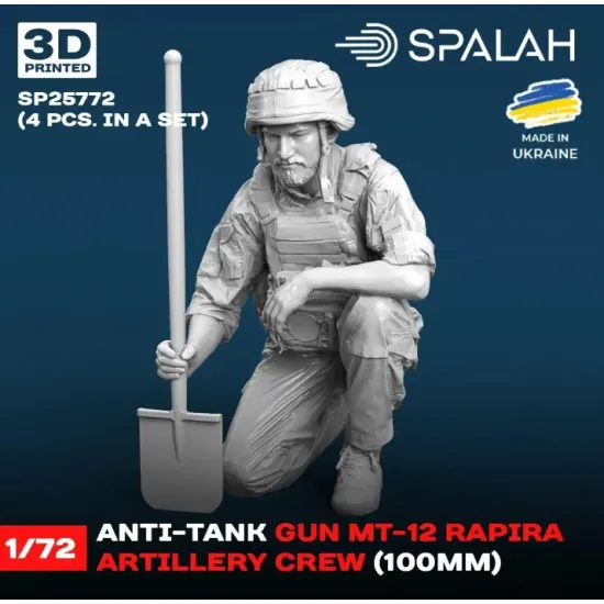 Spalah 25772 1/72 Set Of Figures Anti-tank Gun Mt-12 Rapira Artillery Crew