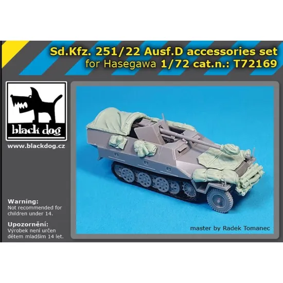 Black Dog T72169 1/72 Sd.kfz 251/22 Ausf D Accessories Set For Hasegawa Stowage