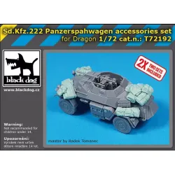 Black Dog T72192 1/72 Sd.kfz 222 Panzerrspahwagen Accessories Set For Dragon Stowage
